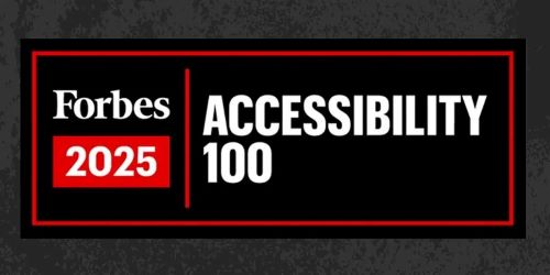 Logo for Forbes Accessibility 100 List for 2025