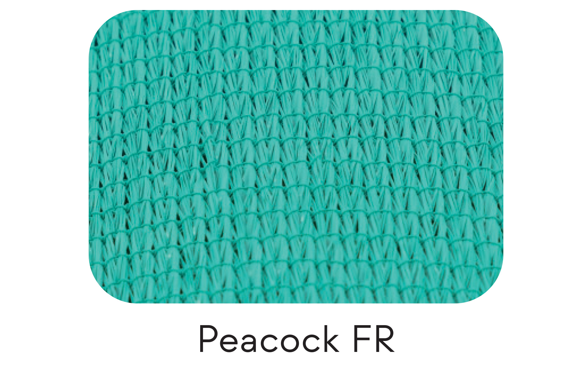 Peacock color swatch for SkyWays shade fabric
