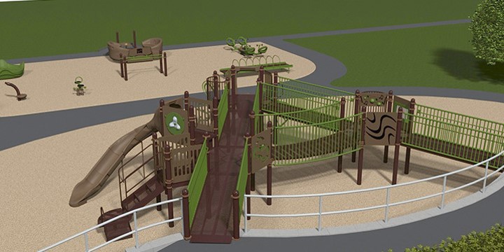 3d rendering of Lincoln-Douglas Park in Ottawa, Ill. 